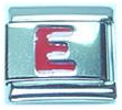 Red letter - E - 9mm Italian charm - Click Image to Close